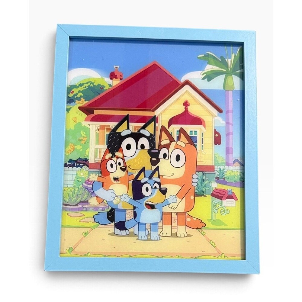 Bluey Light Up Wall Art Picture Frame Kids Room Decor Idea Nuova BBC